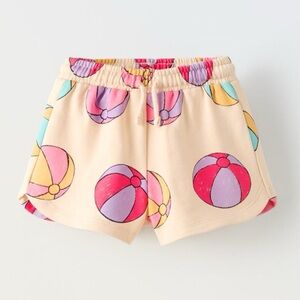 Zara Colorful Beach Ball Print toddler girl Shorts